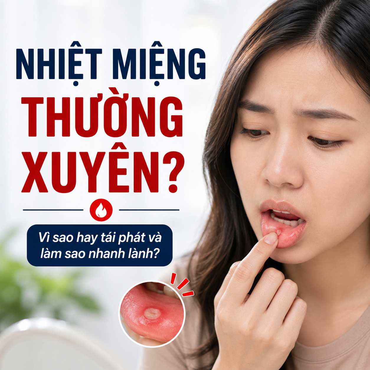 Nhiệt miệng thường xuyên: Vì sao hay tái phát và làm sao để nhanh lành?