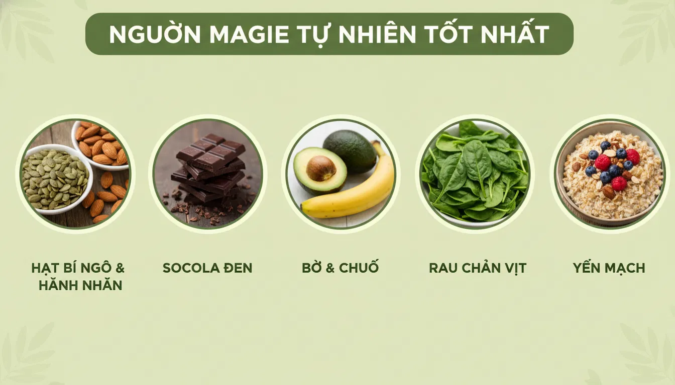 Thực phẩm giàu Magie cho cơ thể