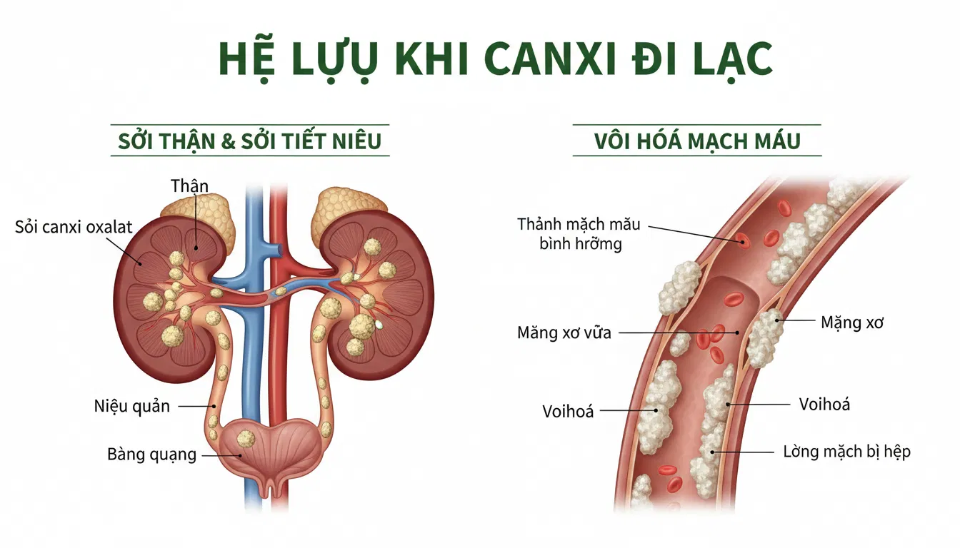 Hệ lụy của thừa Canxi