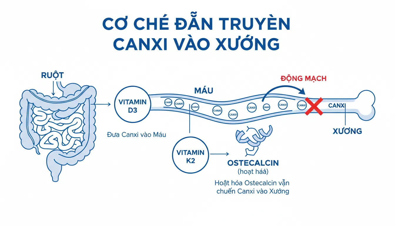 Cơ chế phối hợp của D3 và K2