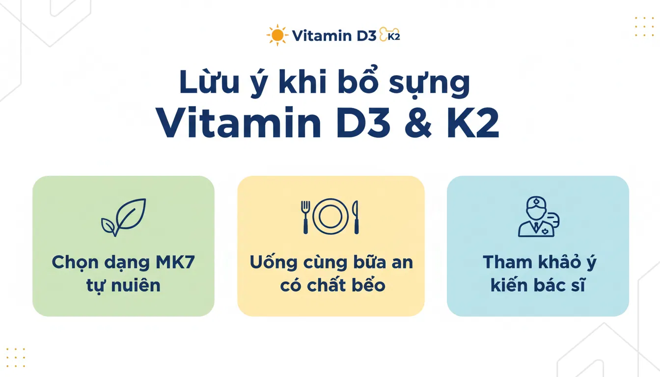 Lưu ý khi dùng D3K2