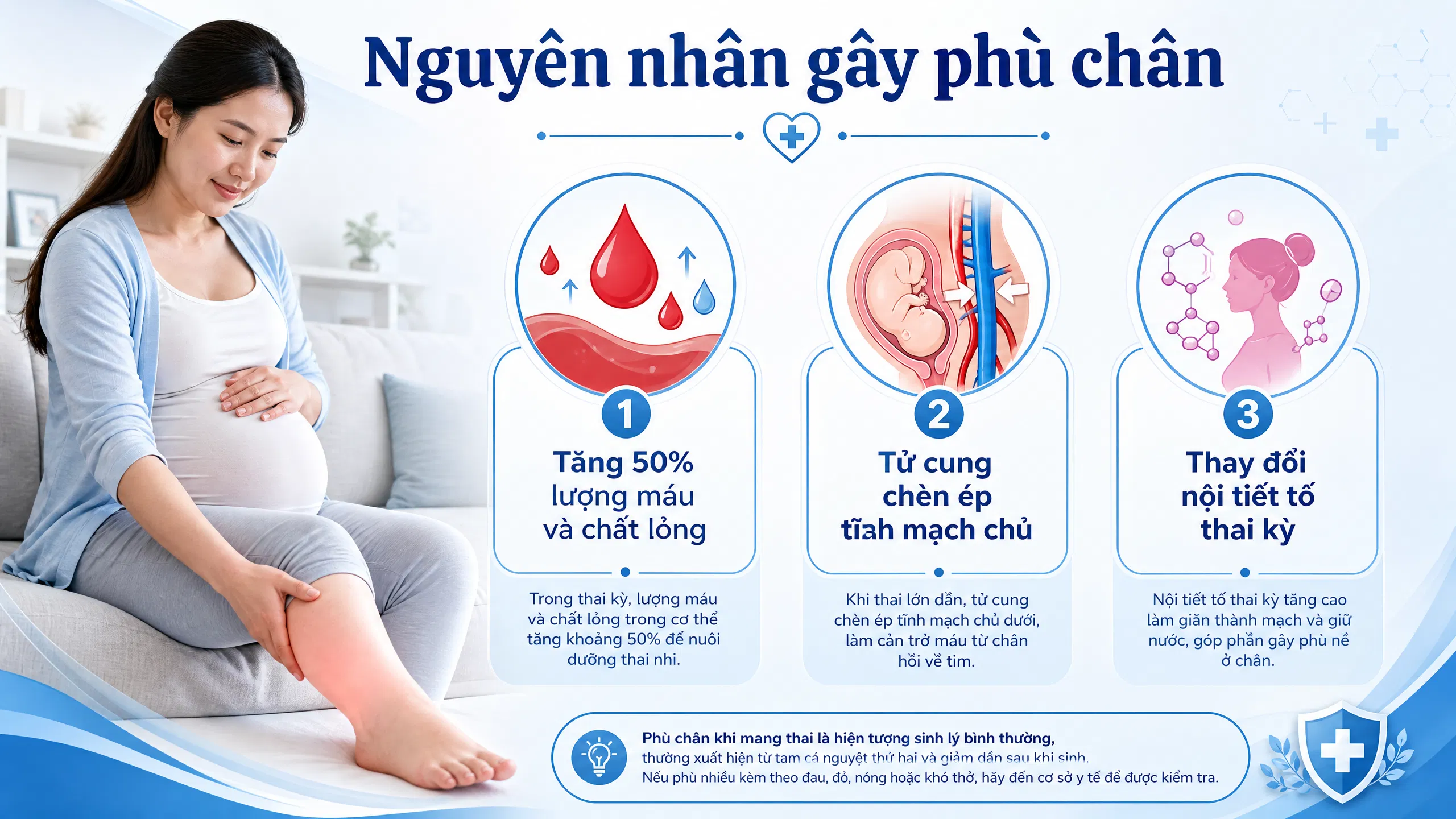 Nguyên nhân gây phù chân ở bà bầu