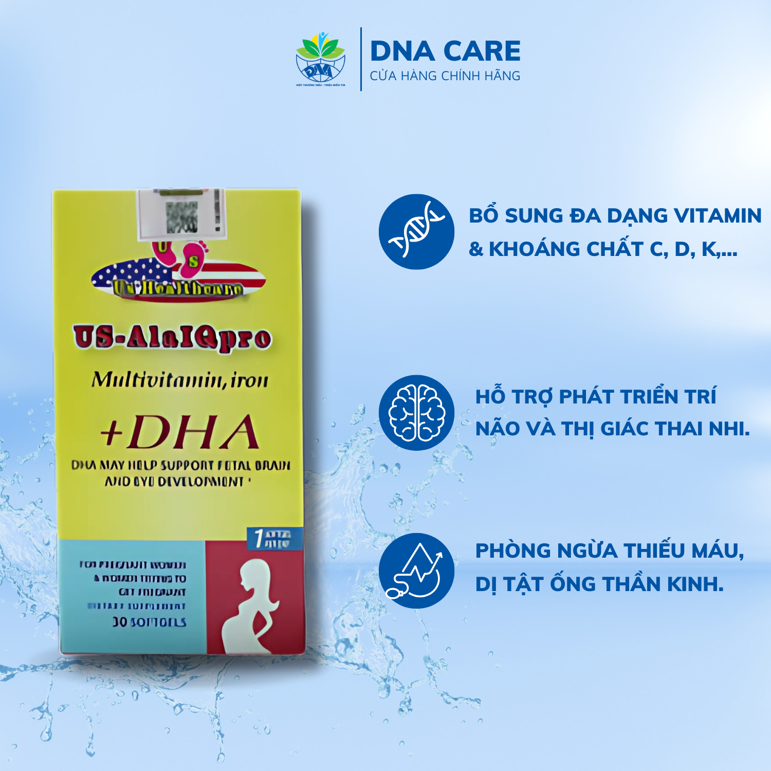 Viên Uống Bổ Bầu US-AlaIQpro – Vỉ/Chai 30 Viên